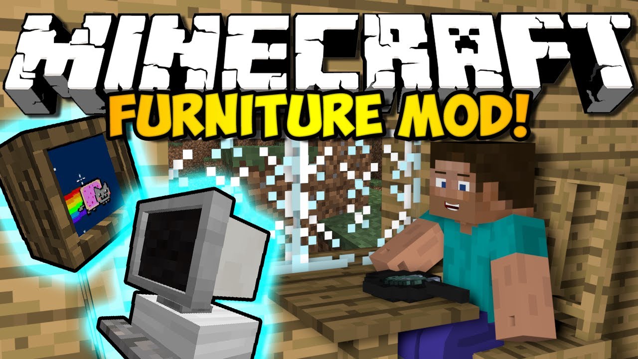 Minecraft Furniture Mod: COUCHES, TVs, COMPUTERS & MORE! (HD)