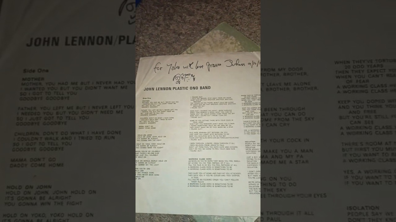 John Lennon Plastic Ono Band vinyl showcase!