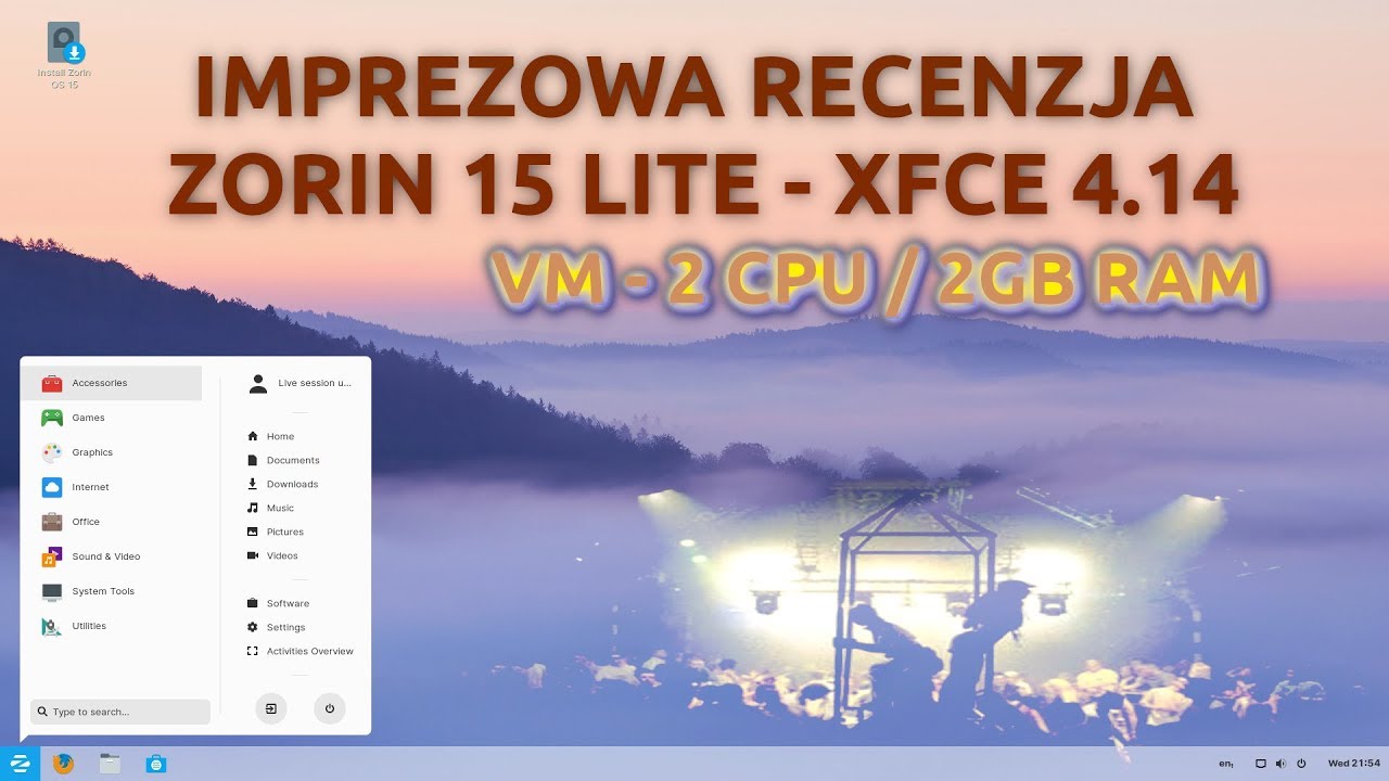Imprezowa recenzja Linuksa Zorin 15 Lite XFCE 4.14 na maszynie wirtualnej - co z tego wyniknie?