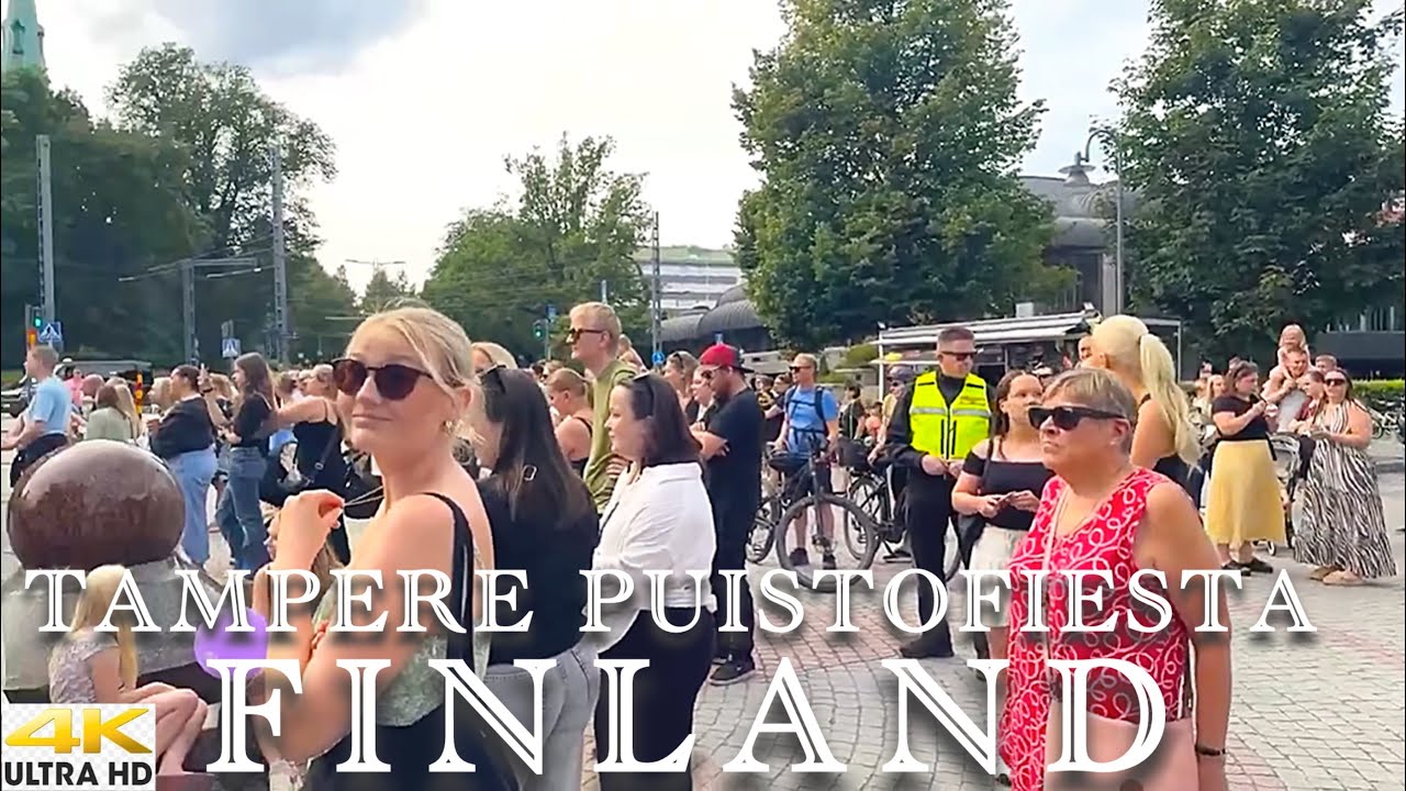 TAMPERE 4K CITY CENTER SUMMER WALKING TOUR - PUISTOFIESTA 2025 | HÄMEENPUISTO BOULEVARD | AUG 3 2025