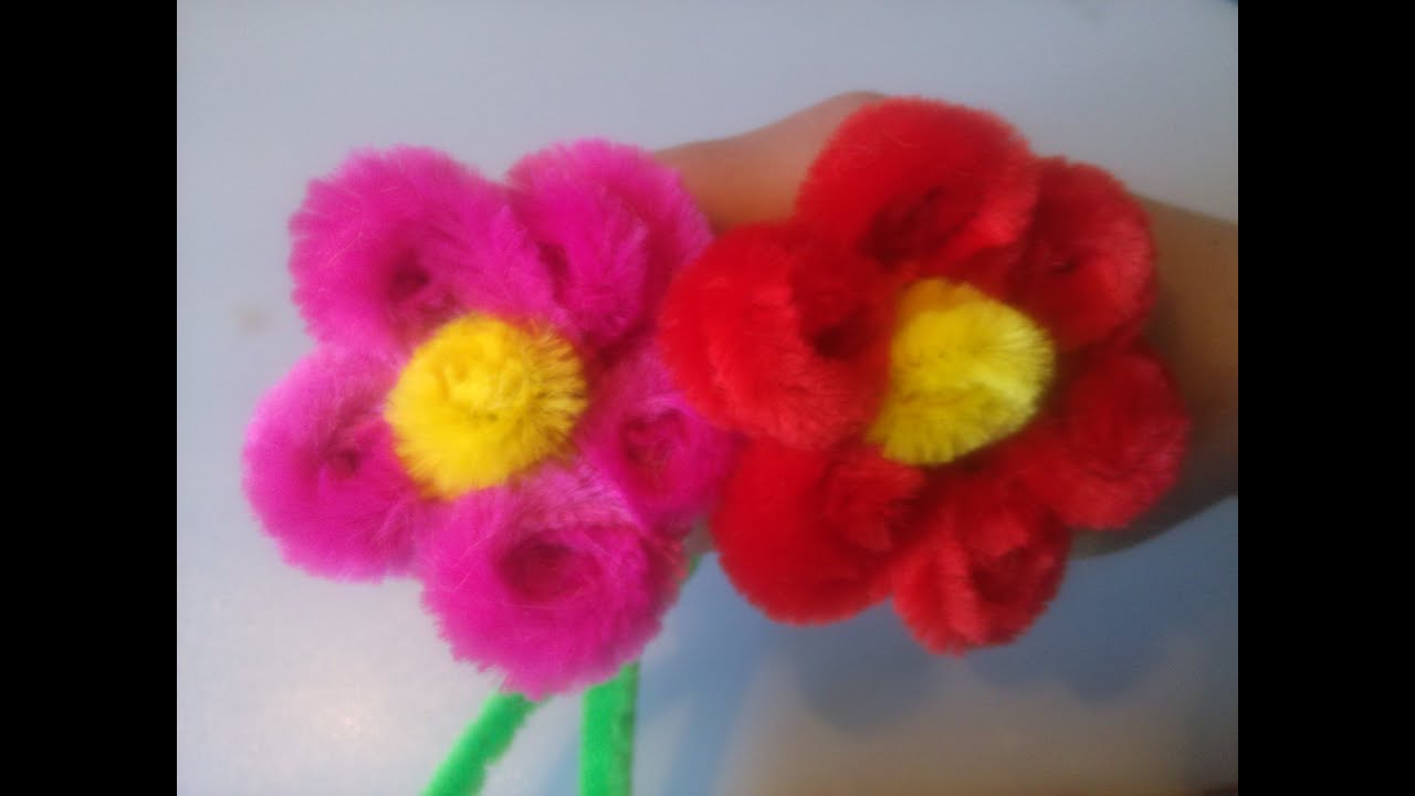Flor con Limpiapipas