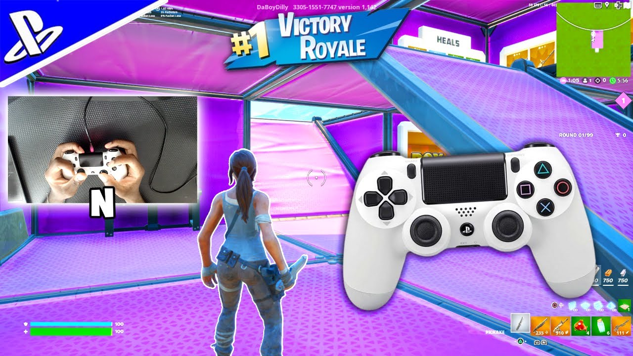 PS4 PRO Controller ASMR 😴 HandCam Fortnite 3v3v3v3 Go Goated Zone Wars 🎮