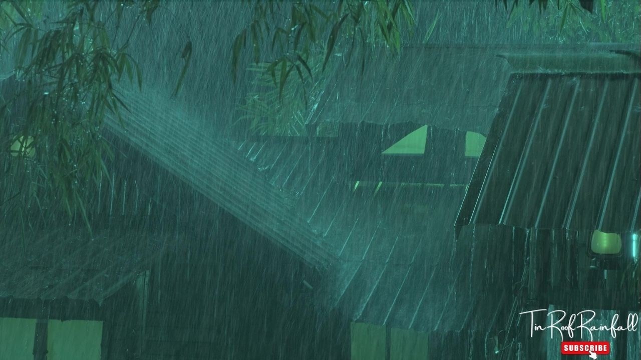 Deep Sleep Fast 🌧️ Loud Rain & Rolling Thunder on Old Tin Roof