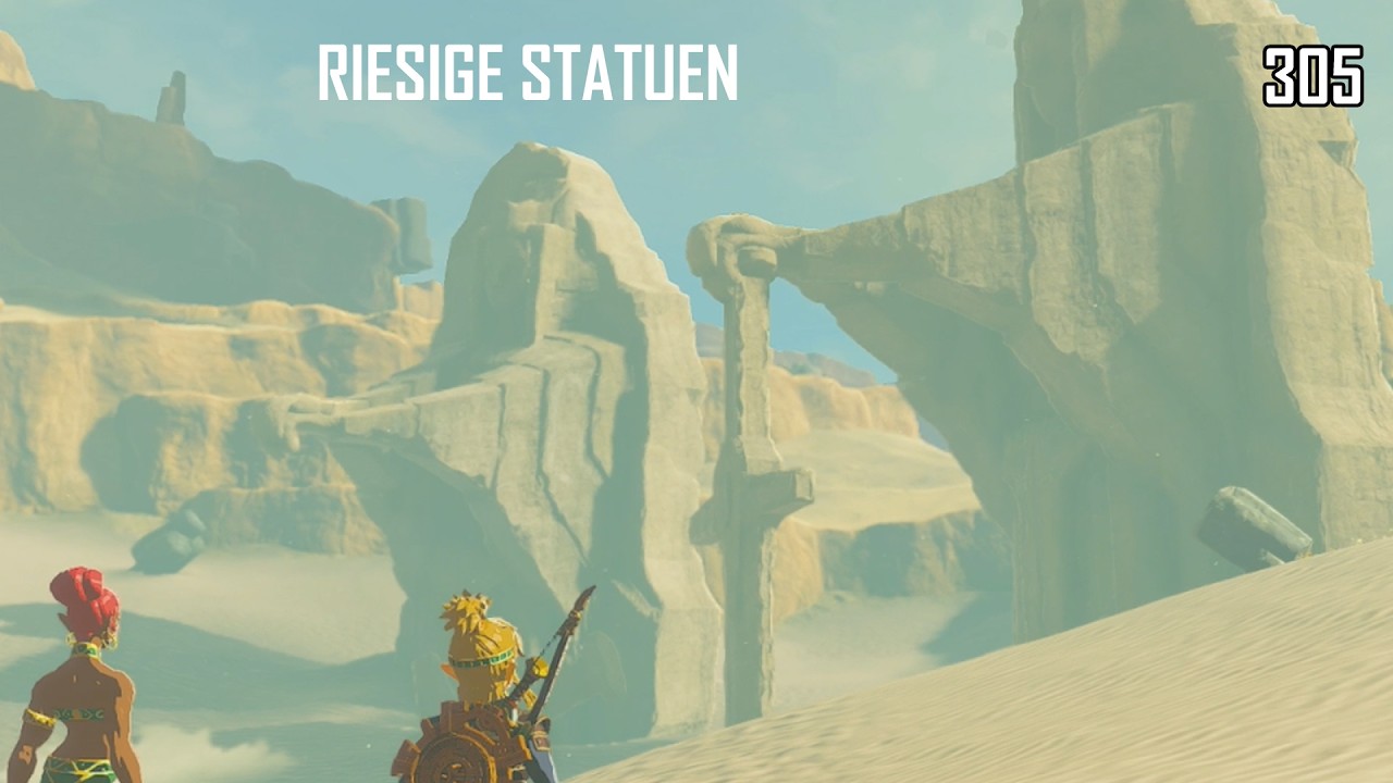 Zelda Tears of the Kingdom #305 – Riesige Statuen in der Wüste | Bring mich zu den Ruinen (1440p60)