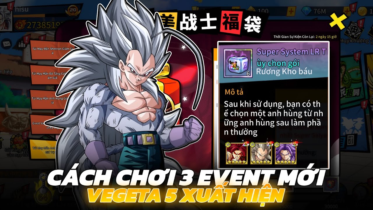 Chiến Binh Truyền Thuyết #4 - Ngập Tràn Event Mới , Gói Vegeta 5 Cực Ngon Xuất Hiện !