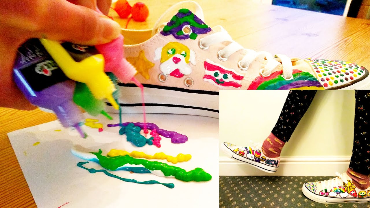 Customizing my Shoes with Puffy Paints! (review)