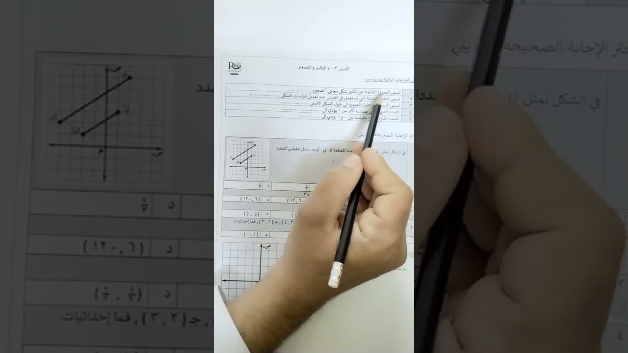 اختبار نهائي رياضيات ثاني متوسط ف١ الجزء ٢