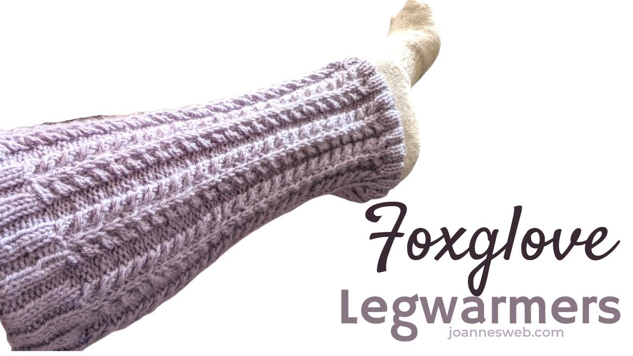 Foxglove Knitted Legwarmers - How To Knit Dragonfly Stitch Leg Warmers- Knitcrate Projects