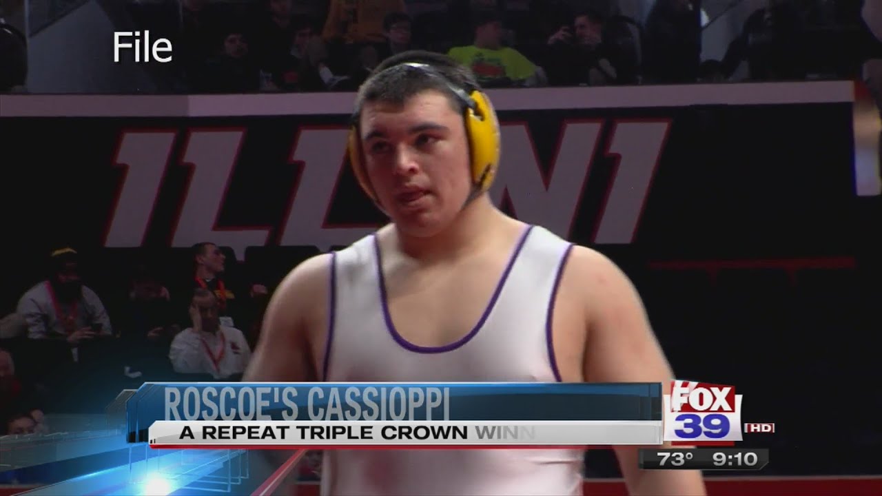Hononegah's Cassioppi repeats triple crown in wrestling