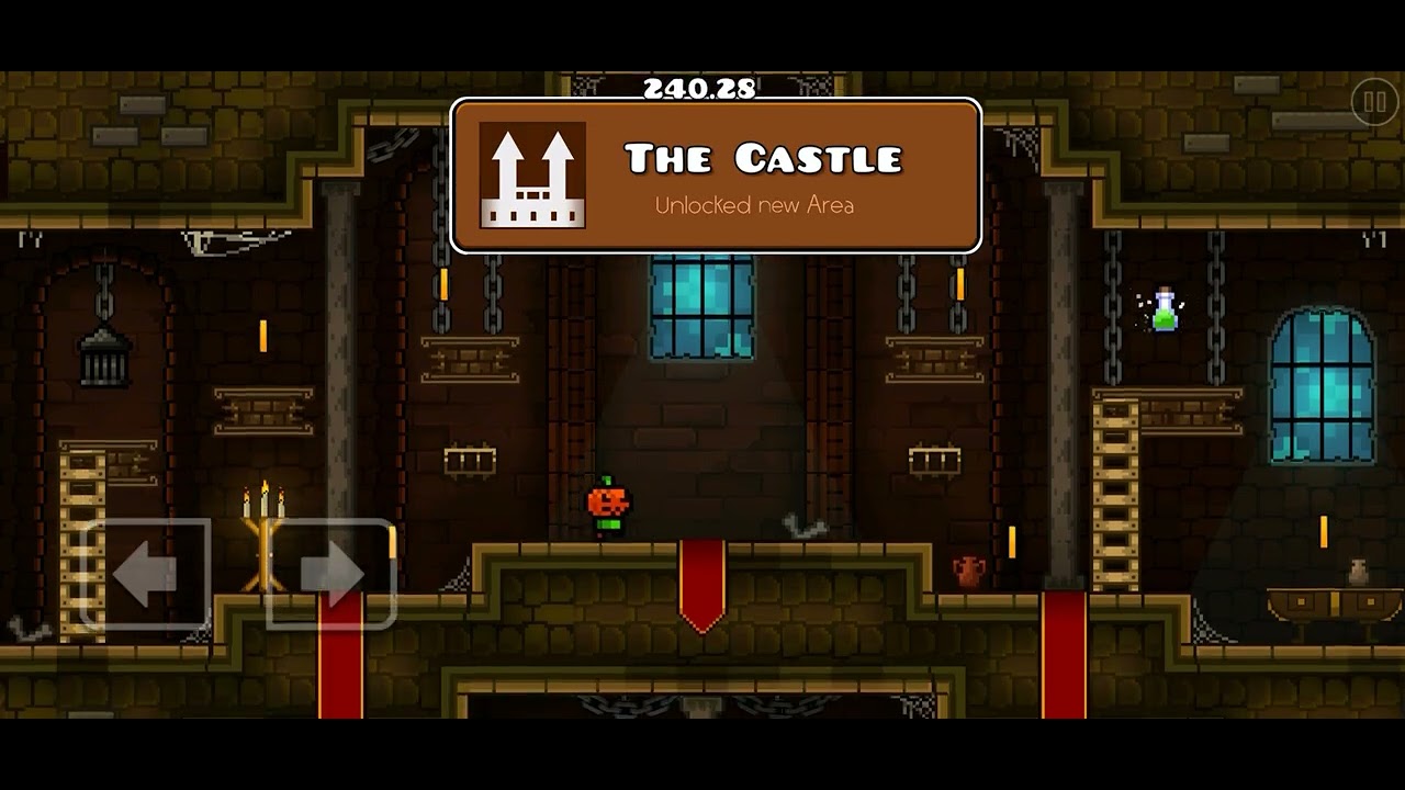 In the castle in Geometry dash 