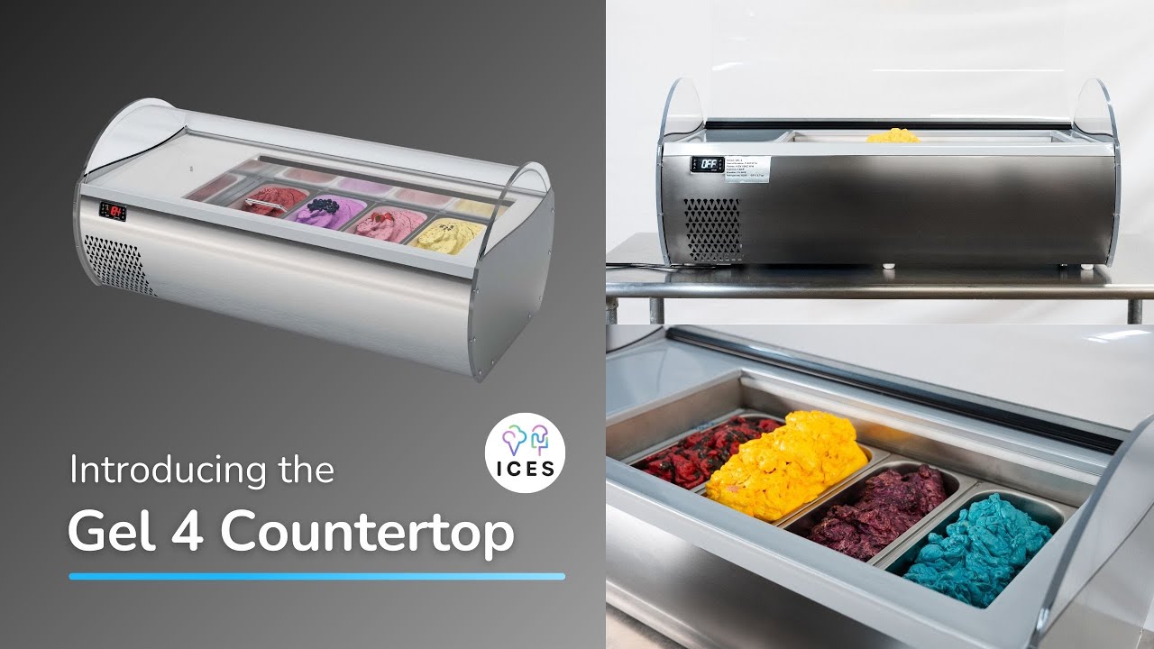 Gel 4 Countertop: Sleek Display Case for Ice Cream Catering Events & Pop-Ups
