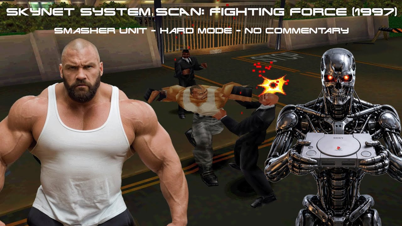 Smasher vs. The City: Skynet Tactical Review - Fighting Force PS1 (4K 60FPS Longplay)