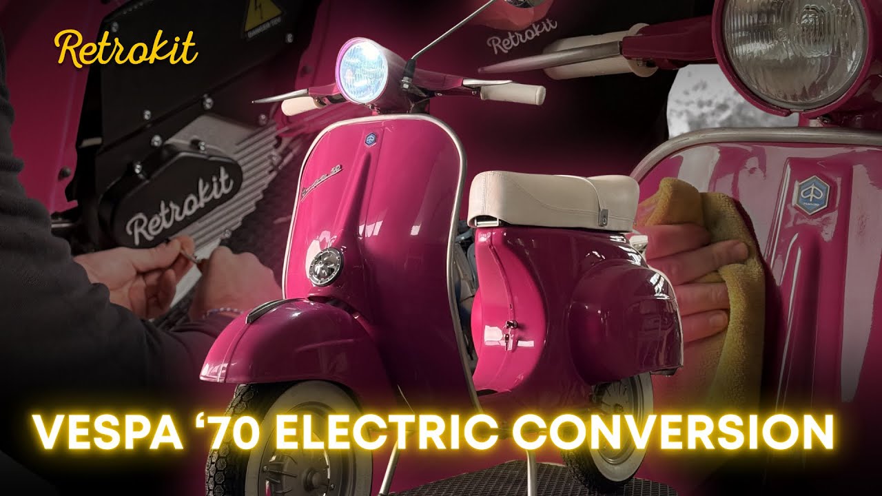 DIY vintage Vespa 70s electric conversion with Retrokit