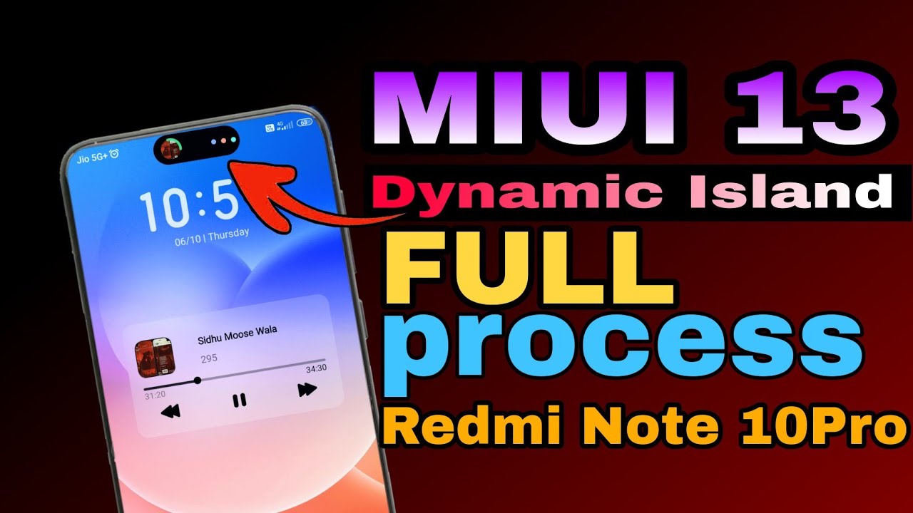 official Dynamic island MIUI 13 Theme for Xiaomi phones | Enable Dynamic Island MIUI Control Center