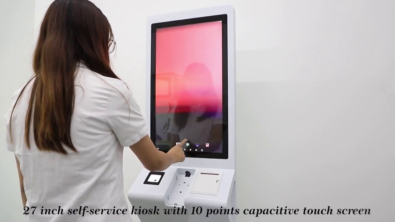 27inch Touch screen POS payment ordering LCD kiosk