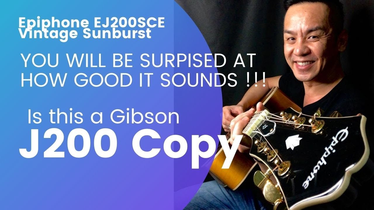 Epiphone EJ200SCE VS Guitar Review in Singapore