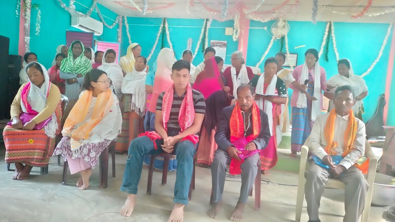 Farewell program at Baniapara boro Baptist Church West bengal 🙏 boro Gospel song by Women group 