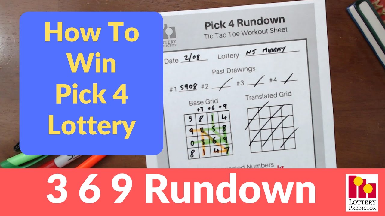 How To Win The Pick 4 Lottery Using 3 6 9 Lottery Strategy