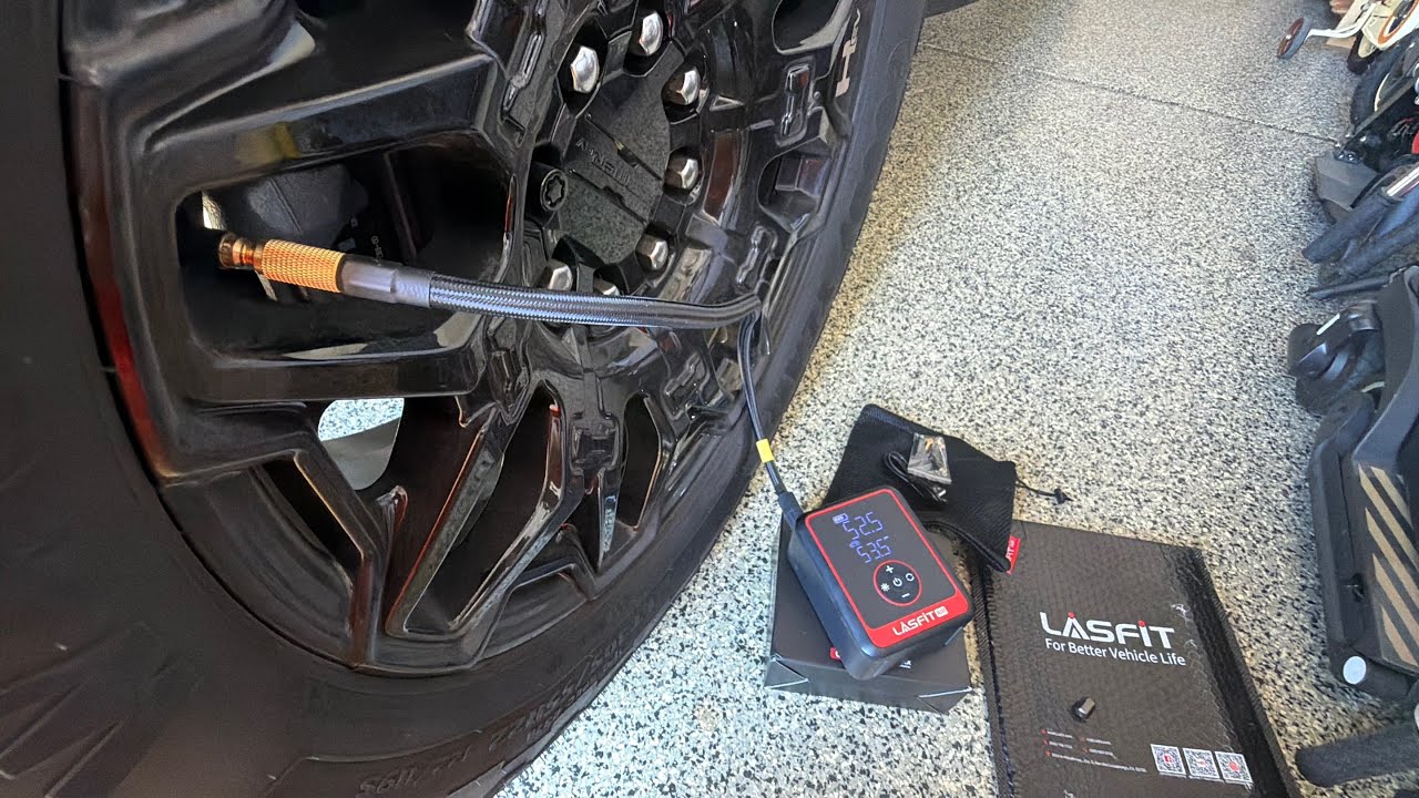 Tesla and EV Tire Air Compressor Up to 150 PSI by LASFIT!