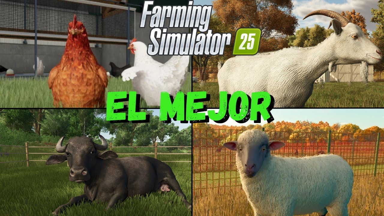 🐔🐐 ¿Qué animal es más rentable en FS25? Comparativa: Gallinas, Cabras, Ovejas y Búfalos