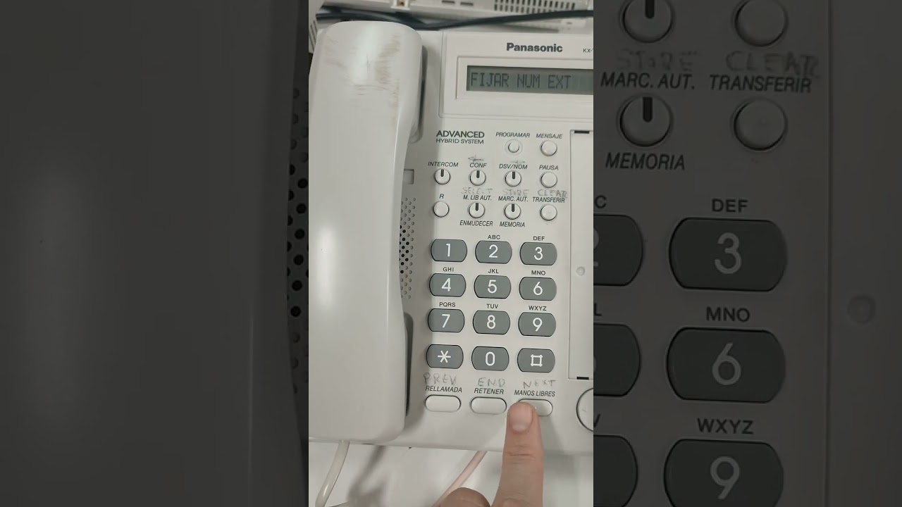 03. Asignar número a las extensiones en centralita panasonic KX-TA308 usando Tlf. Panasonic KX-T7730