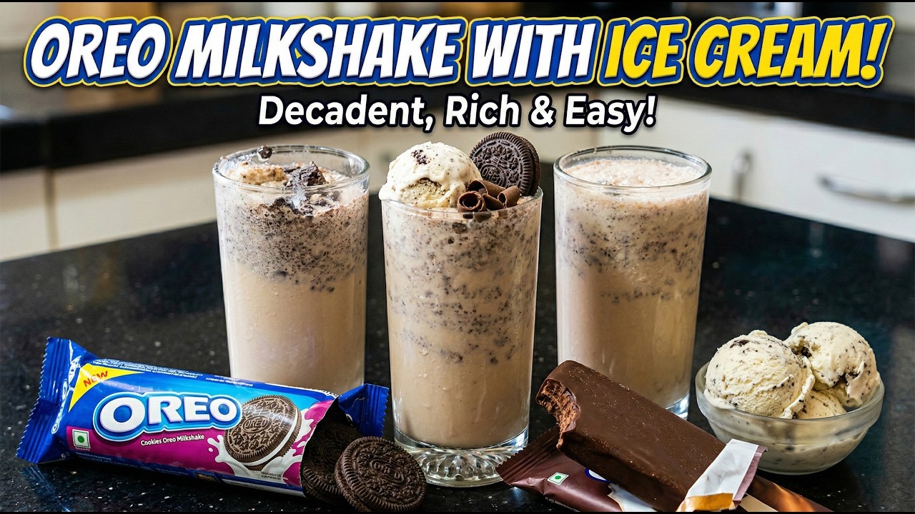 ഓറിയോ മിൽക്ക്ഷേക്ക് | Oreo Milkshake | Oreo Milkshake With Ice Cream