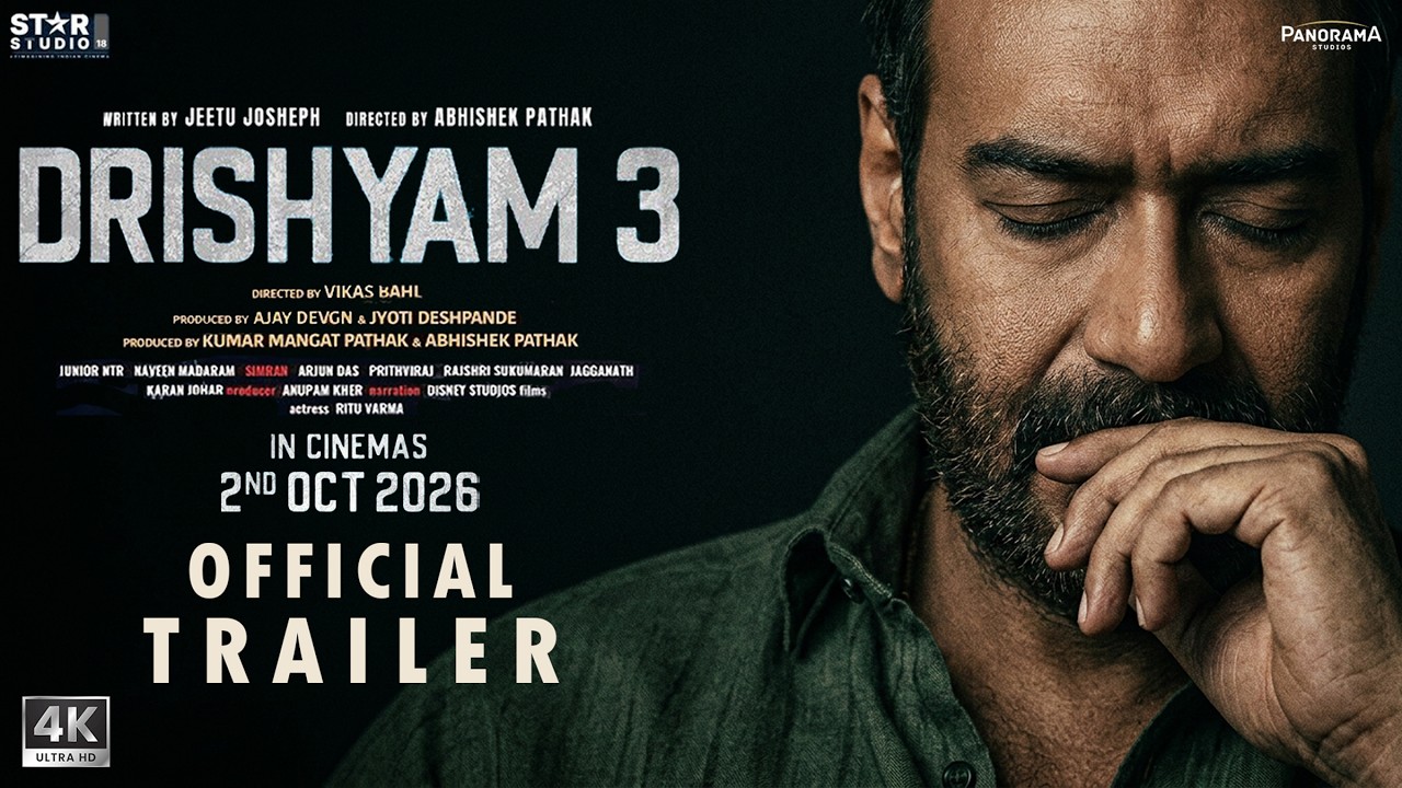 DRISHYAM 3 - Hindi Trailer | Ajay Devgn | Tabu | Jaideep Ahlawat | Shriya S | New Movies 2026