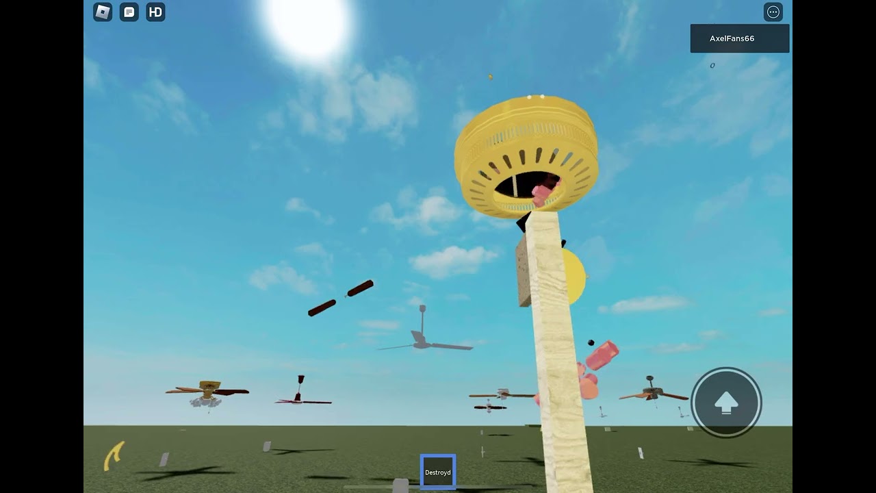 Roblox: Ceiling Fan Destruction Time! Game Play