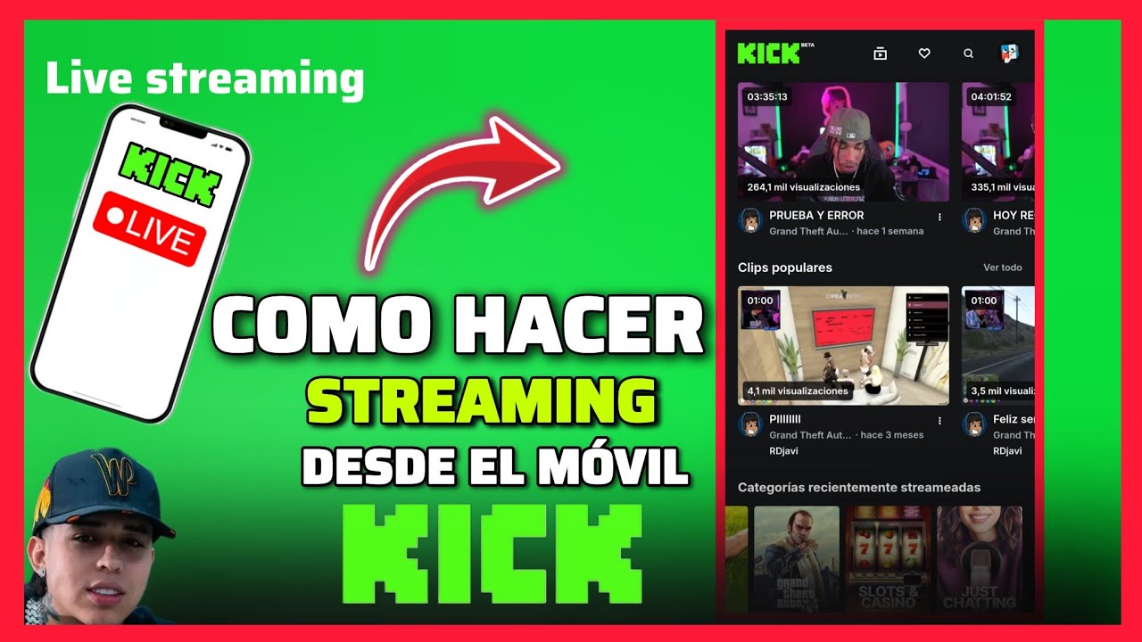 Cómo hacer un  LIVE Streaming en KICK Con el Celular!? 