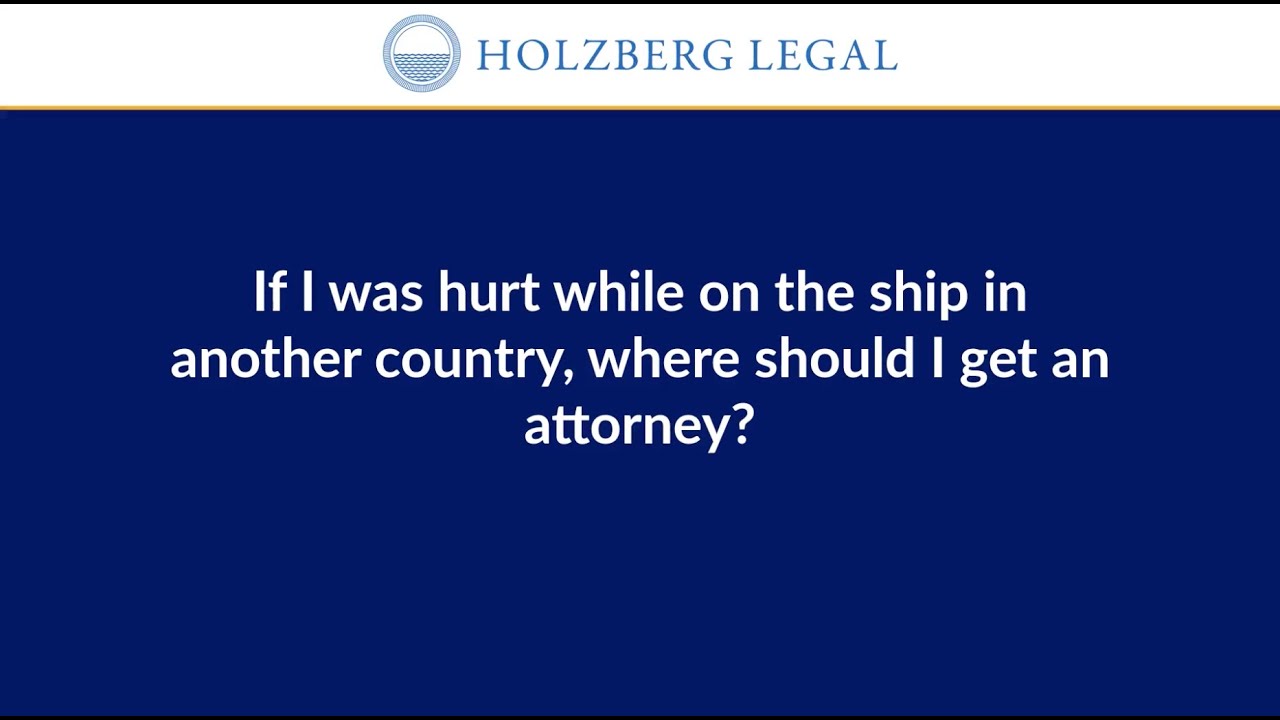 Can I hire a lawyer if I was injured on a cruise ship in another country? #cruise #cruiseship