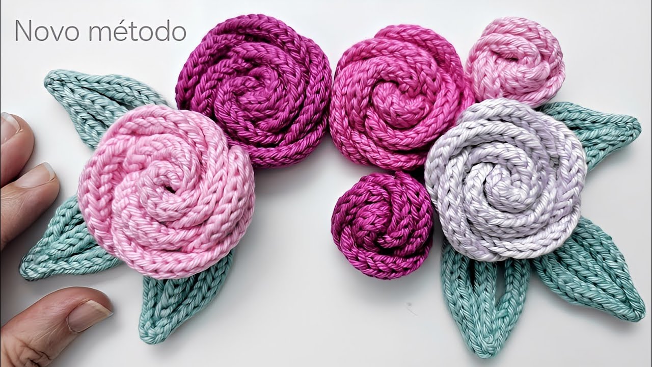 Роза крючком - TRICOTIN I-CORD