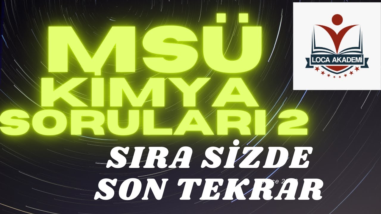 MSÜ KİMYA SORU TAHMİNİ 2021 #MSÜ​​​ #TYT​​​ #2022MSÜ​​​ #2021TYT​​​ #2022TYT​​​ #2021YKS​​​ #2022YKS