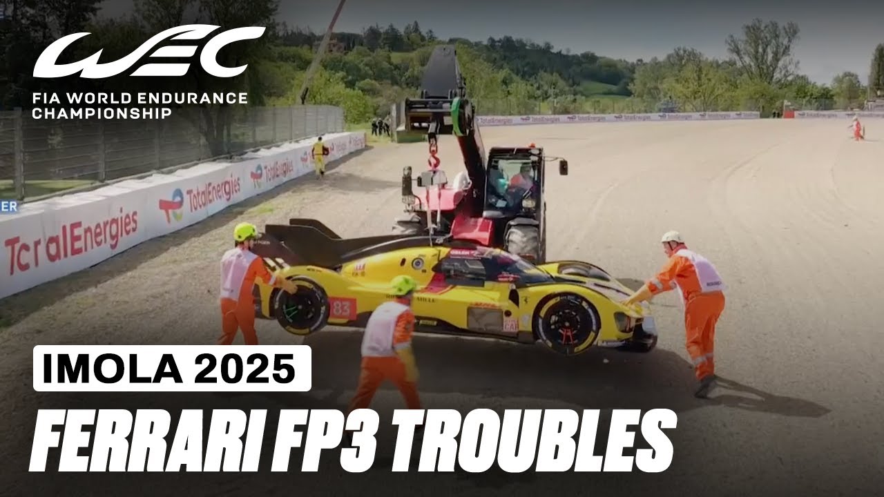 Robert Kubica and Ferrari In Trouble During FP3 | 6 Hours of Imola 2025 | FIA WEC