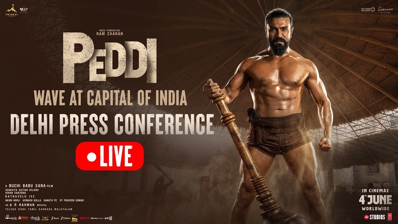 PEDDI Delhi Press Conference LIVE | Ram Charan | Buchi Babu Sana | Janhvi Kapoor | A R Rahman