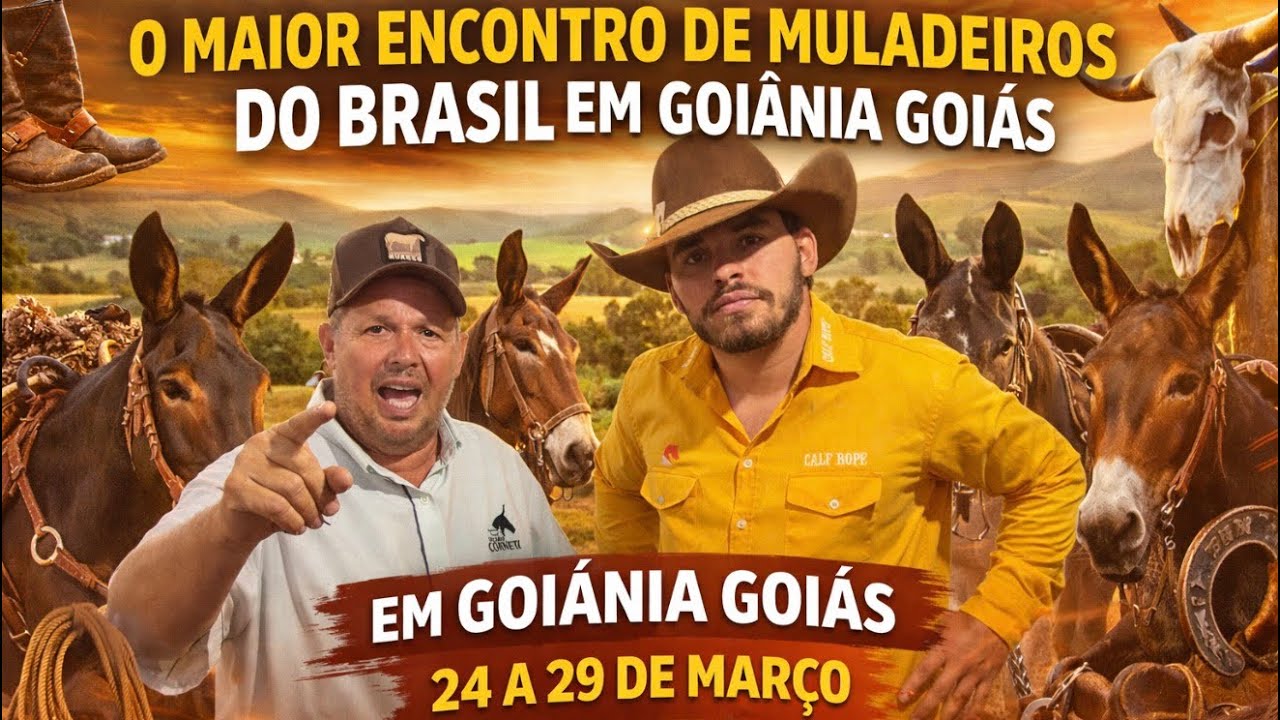 O maior encontro de muladeiros do Brasil🐴🇧🇷 Em Goi&acirc;nia Goi&aacute;s de 24 a 29 de mar&ccedil;o!!!🤠🙌🏻🐴