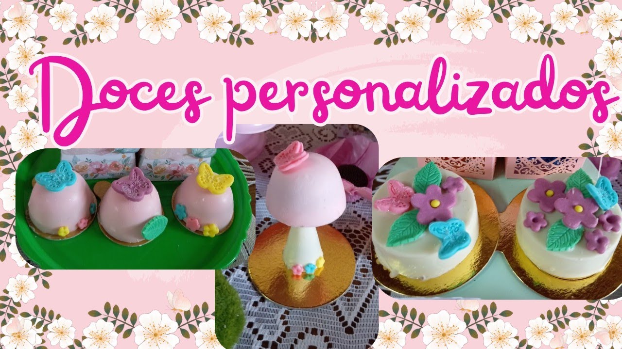 Fazendo doces personalizados de pasta de leite em pó, no tema Festa das Fadas