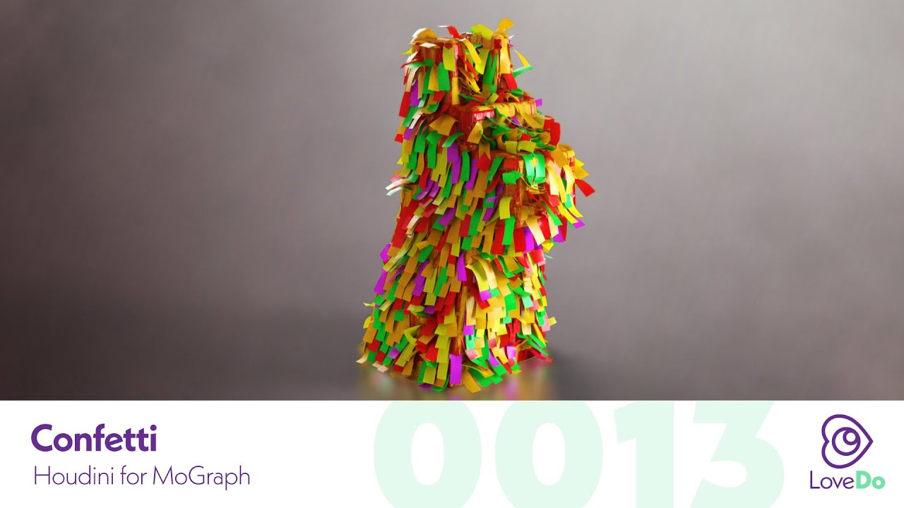 Конфетти - Houdini для MoGraph Ep0013