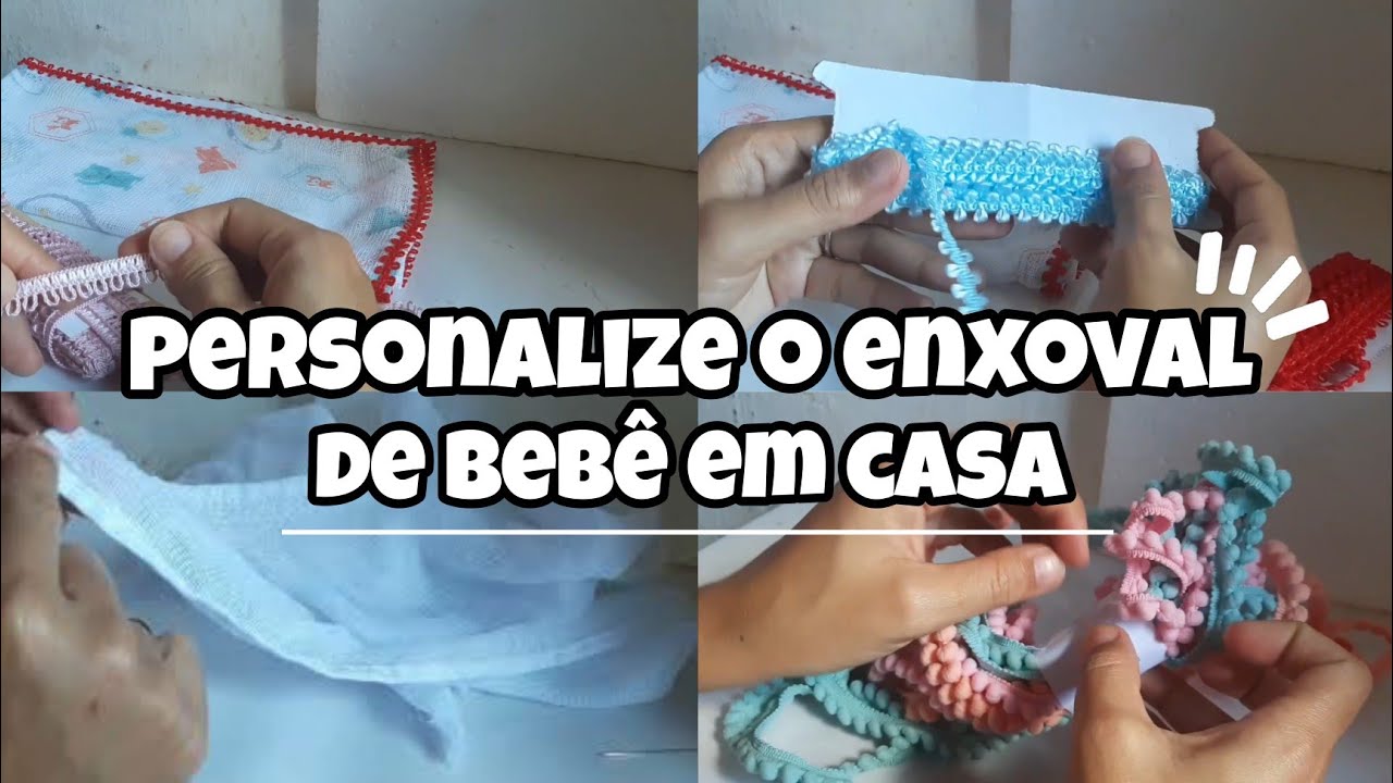 COMO PERSONALIZAR O ENXOVAL DE BEBE | FRALDAS | CUEIROS | LENÇOL | FÁCIL E ECONÔMICO #enxovaldebebe