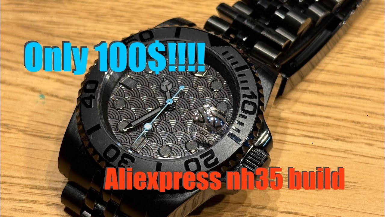 100$ Stealth NH35 Blackbird Aliexpress seiko mod build