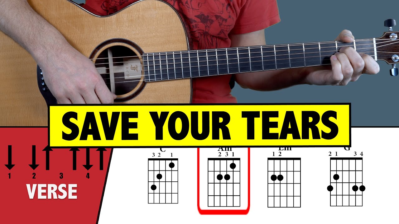 Save Your Tears - Easy Guitar Tutorial (CHORDS)