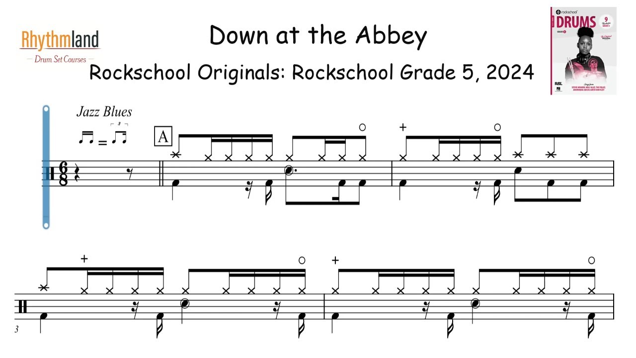 'Down At The Abbey' - Rockschool Grade 5 drums 2024