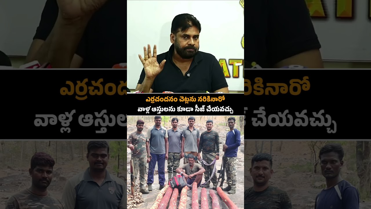 ఎర్రచందనం చెట్లను నరికినారో వాళ్ల ఆస్తులను కూడా సీజ్ చేయవచ్చు #pawankalyanspeech