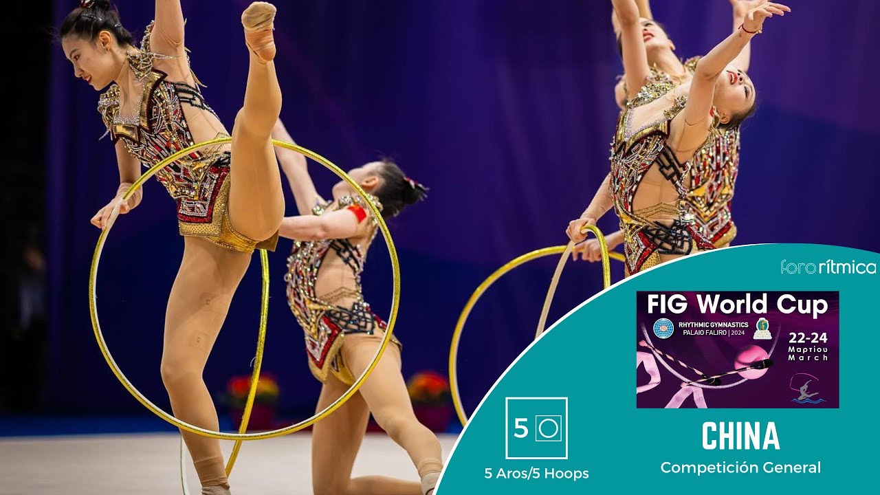 CHINA 5 aros / 5 hoops World Cup Palaio Faliro 2024
