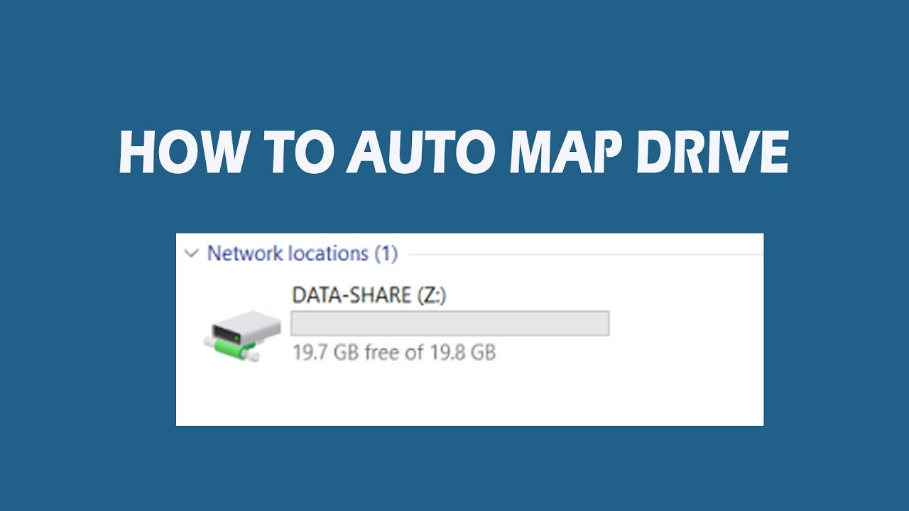 How to map drive from window server to clients PC