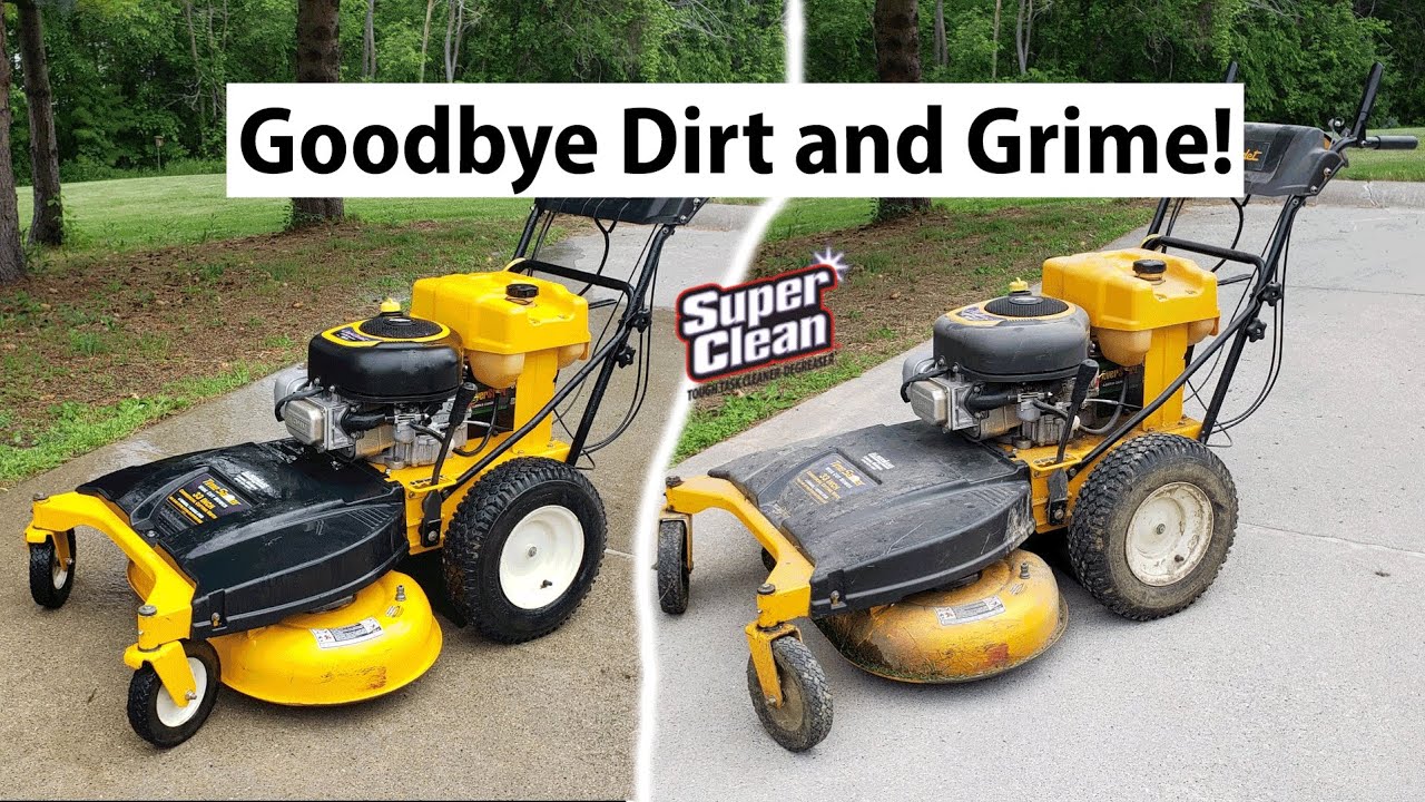 Cleaning Up a Dirty Lawn Mower - Dirt, Grass, Oil, Grease with Super Clean