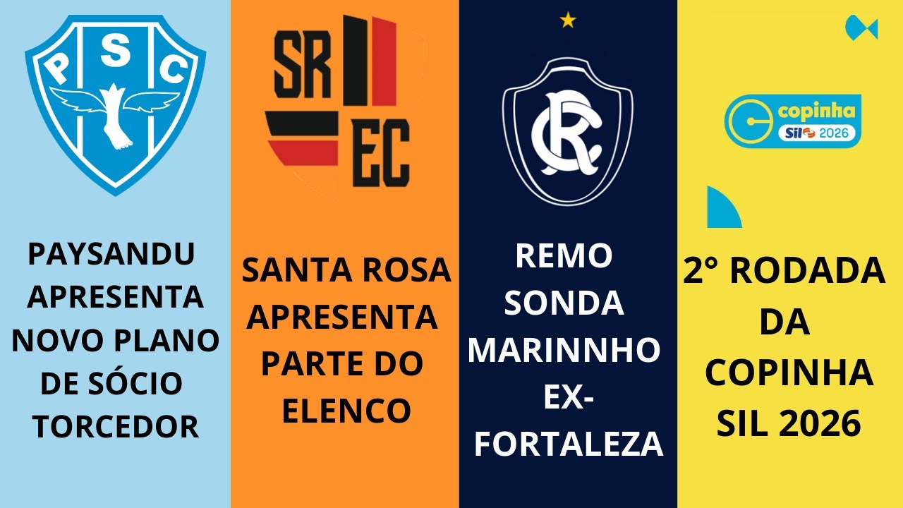 2° rodada da copinha,Santa apresenta parte do elenco,remo de olho no mercado e mais...