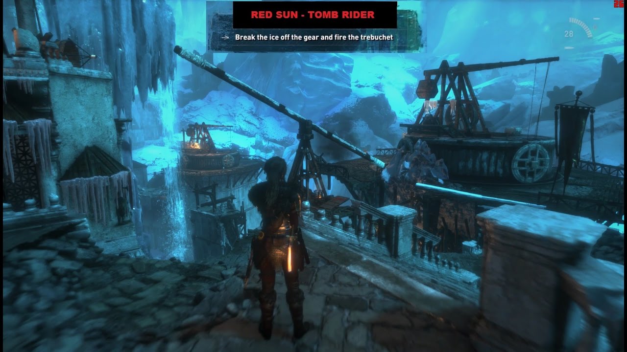 Rise of the tomb raider release frozen catapult / trebuchet / crane puzzle