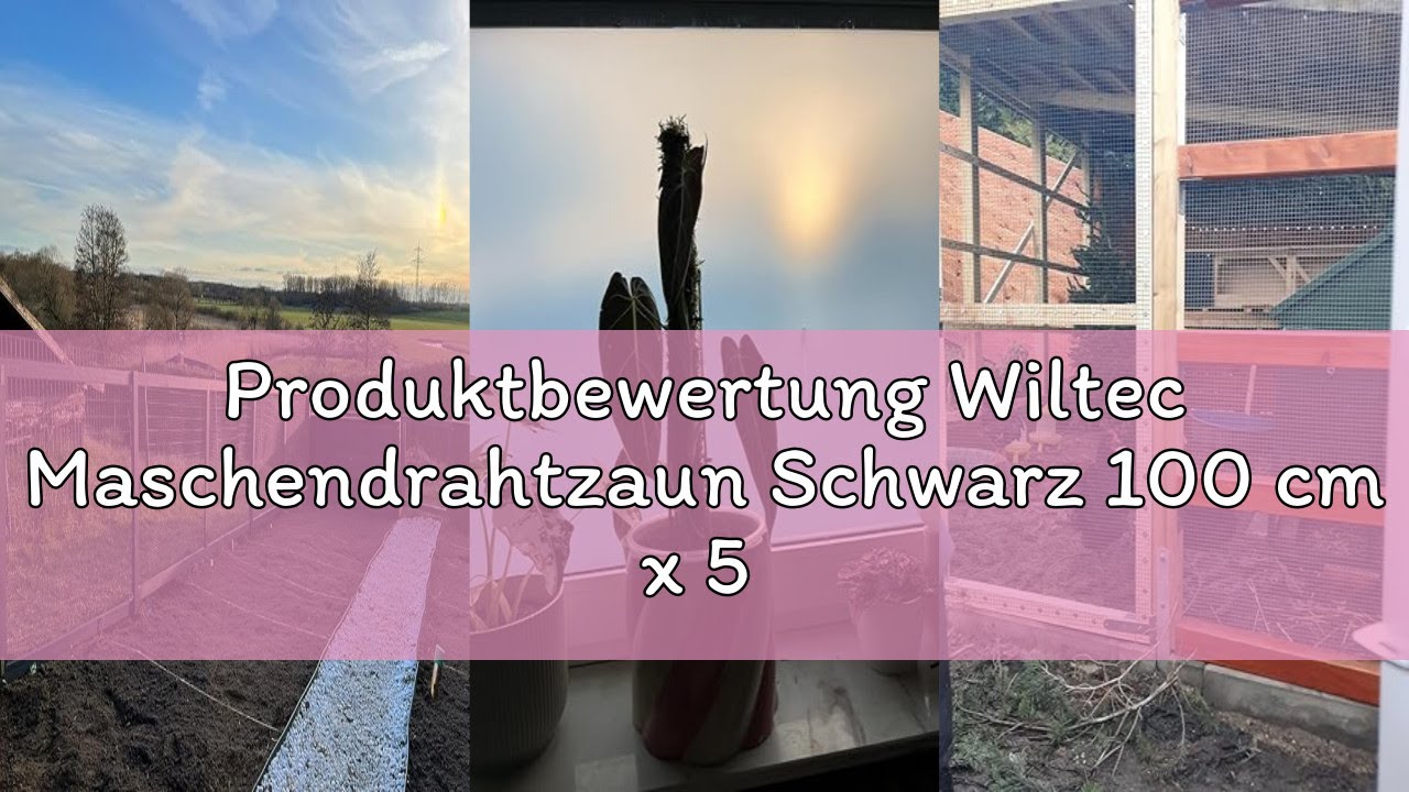 Produktbewertung Wiltec Maschendrahtzaun Schwarz 100 cm x 5 m, 0,9 mm Stärke 12x12 mm Maschengröße,