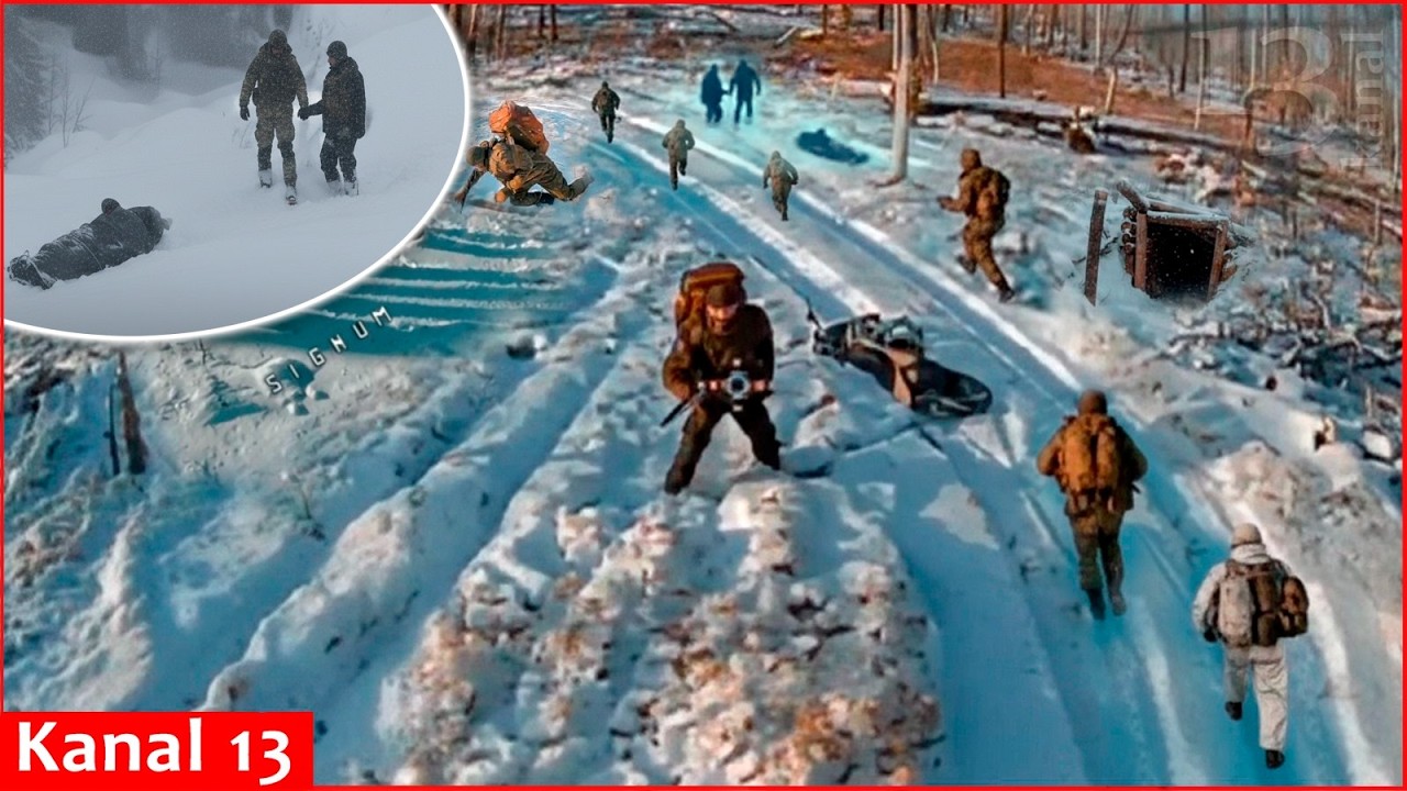Russian deaths on the snowy front: They tried to carry the wounded on a sled and escape by fleeing