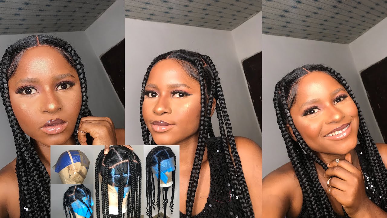DIY CROCHET FULL LACE BRAIDED WIG installation